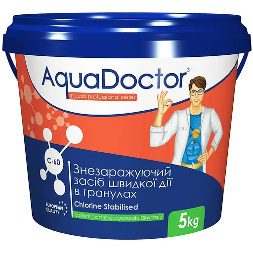 Дезінфектант на основі хлору швидкої дії AquaDoctor C-60 5 кг - фото 1