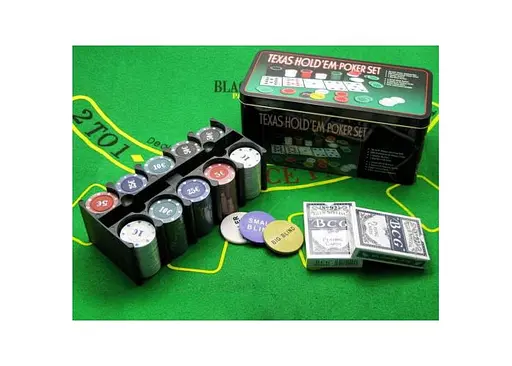 Настільна гра International Toys Trading LTD Покерний набір 200 фішок з номіналом + сукно (бляшана коробка) (IG-1104215) - фото 6