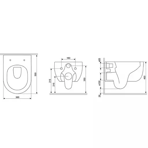 Унітаз підвісний Damixa Scandinavian Pure DX36C1701SC, Білий - фото 3