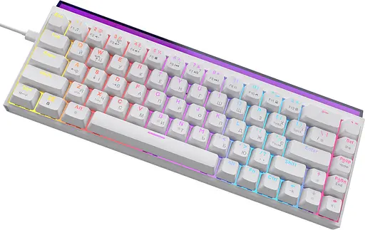 Клавіатура Ajazz NK68 Red Switch White USB-C (NK68-R-W) - фото 5