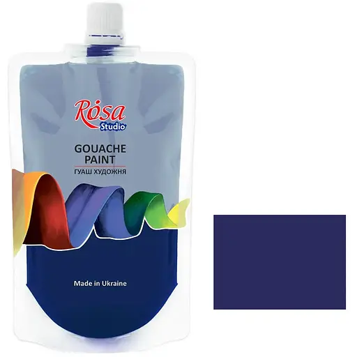 Краска гуашевая Синяя темная (911) 200 мл Rosa Studio