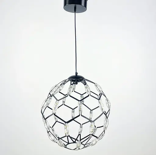 Світильник у формі купола чорного кольору | Арт. D 1289 BK | Line F - фото 5