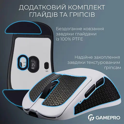 Миша GamePro Genesis Asgard Surt White (GM017W) - фото 8