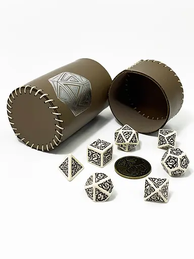 Настільна гра Планета Ігор Чаша для кубиків D20 (коричнева) (Dice cup D20 brown) (pi-dc005) - фото 7