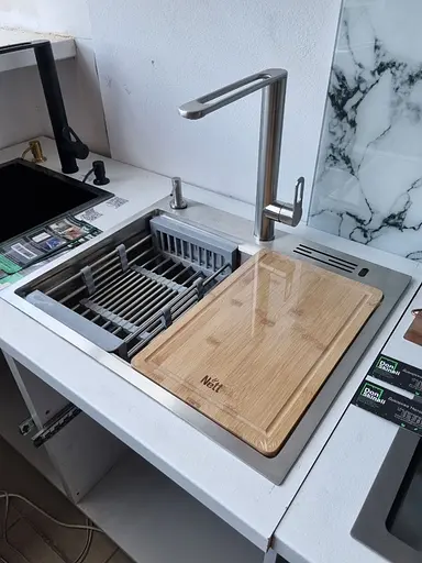 Смеситель для кухни из нержавеющей стали Nett OS-30 Нержавеющая сталь - фото 2