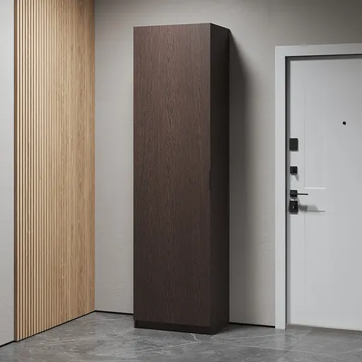 Шкаф пенал Vays с выдвижной вешалкой и полками M-42 Венге Темный