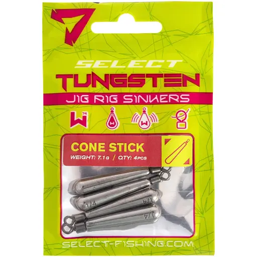 Груз-головка Select Палочка джиг-риг вольфрам 7.1g (4 шт/уп) - фото 2