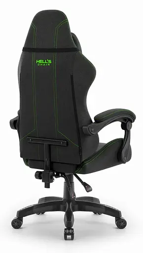 Компьютерное кресло Hell's HC-1014 Black-Green ткань - фото 3