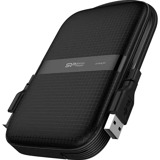 Зовнішній жорсткий диск Silicon Power 1TB Armor A60 All Black (SP010TBPHDA60S3A) - фото 2