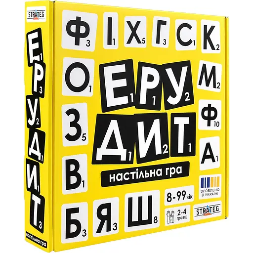 Настільна гра Strateg Ерудит українською мовою (30619) - фото 1