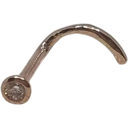 Золота сережка-пірсинг Dear в ніс Dear з фіанітом. 1024.1