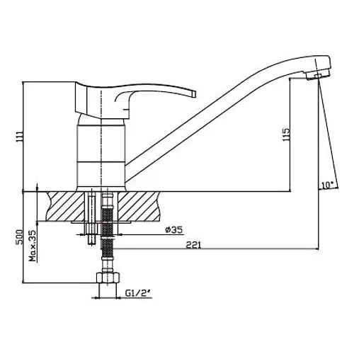 Змішувач для кухні Haiba FOCUS 004 матовий HB0114 - фото 2