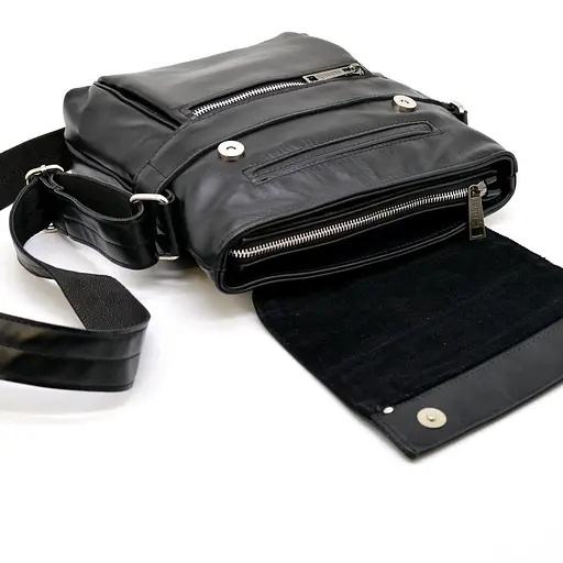 Кожаная мужская сумка через плечо TARWA 24х30х6 см sum0025888 - фото 2