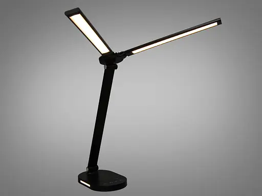 Компактний світлодіодний настільний нічний світильник, 14 Вт, чорний - фото 1