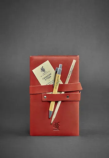 Жіночий шкіряний блокнот (Софт-бук) 1.0 кораловий - фото 4