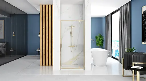 Душевые двери Rea Rapid Swing 90 gold REA-K5618 - фото 3