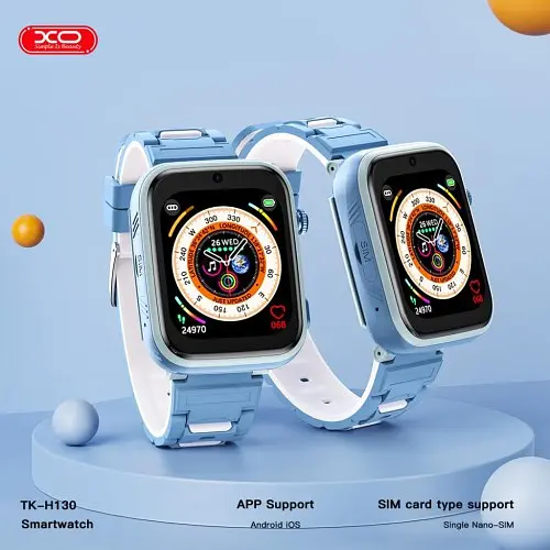 Смарт-часы XO H130 GPS Children's Intelligent 4G Watch Голубой - фото 4