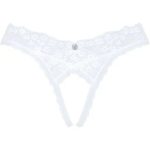 Мереживні танга Obsessive Heavenlly crotchless Thong M/L, з доступом - фото 5