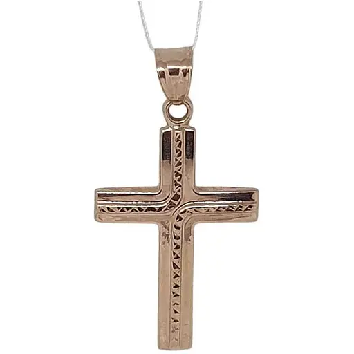 Золотий хрестик Favoritum з алмазною гранню. 3190