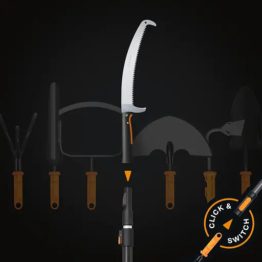 Пила садова закруглена з гаком Fiskars OneClick 360 мм, зріз на себе (1080690) - фото 3