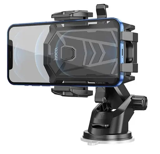 Универсальный автомобильный держатель для телефонов Hoco DCA17 магнитный держатель в авто кронштейн на присоске Черный - фото 5