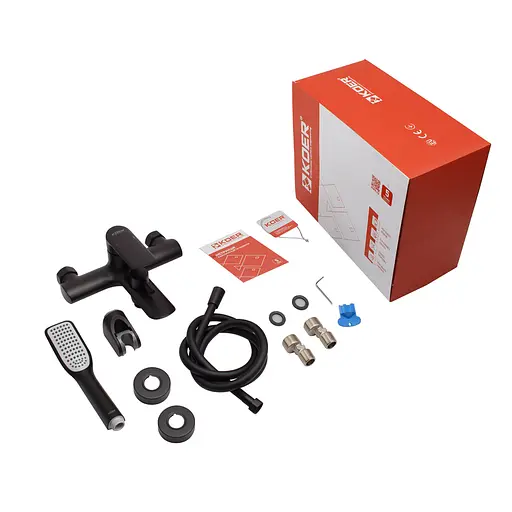 Змішувач для ванни з коротким зливом Koer KB-40028-05 KR5306 Чорний матовий - фото 5