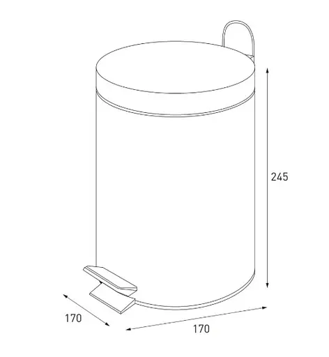 Мусорное ведро круглое Zerix Solo-TC0103 SS Color 3 л нержавейка (ZX5895)  - фото 5