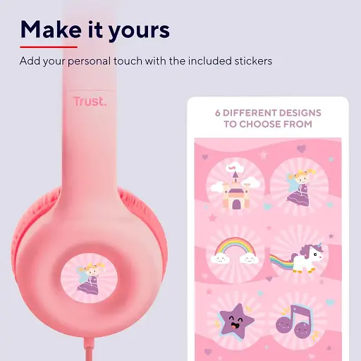 Навушники Trust Nouna Headphones mini-jack Mic рожеві - фото 6