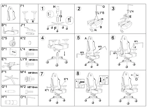 Игровое кресло GamePro GC775B Black fabric (GC775B) - фото 18