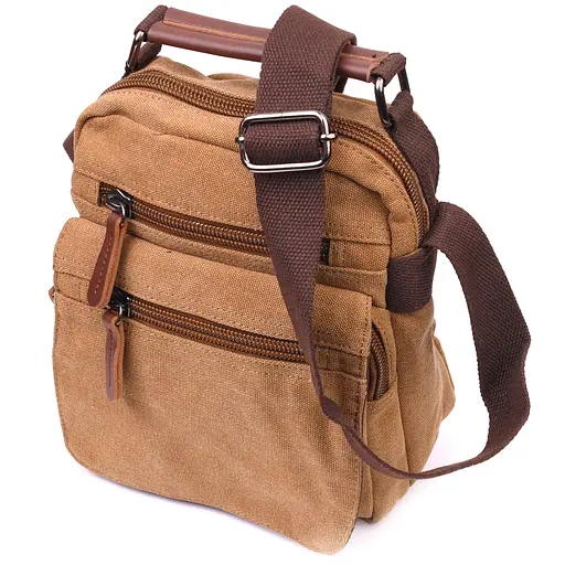 Невелика чоловіча сумка із щільного текстилю 21х24х9 см Vintage 21х24х9 см 000221888