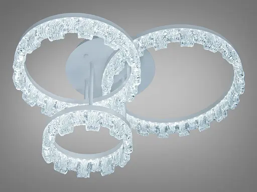 Стельова LED люстра Diasha MX78204 біла 87 Вт з акриловими кільцями - фото 1