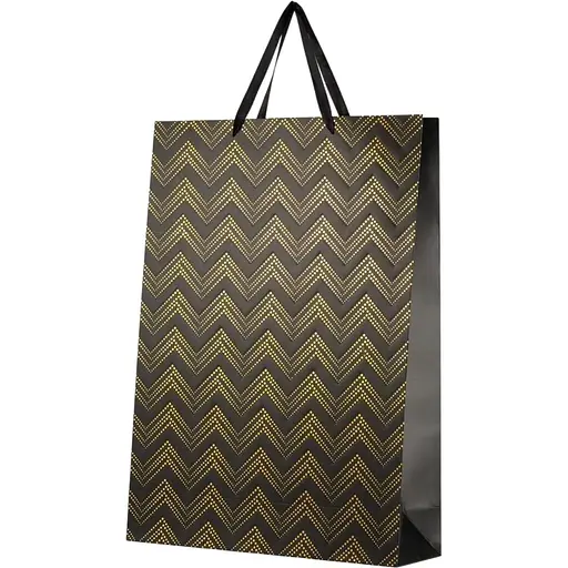 Пакет подарунковий JC1210252 Чорно-золотий - фото 1