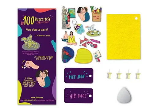 Скретч постер 1DEA.me #100 Bucketlist Для Влюбленных LOVE edition (англ.) (13018) - фото 3