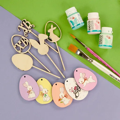 Набір заготовок Rosa Talent Великдень №6 фанера 4.5x6 см 5 шт - фото 3