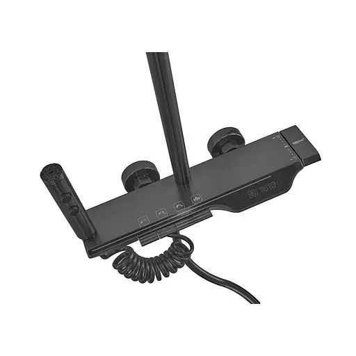 Душевая система с кнопочным переключателем из алюминия Zerix PBX-009-J 4 режима graphite ZX5851, Графит - фото 7
