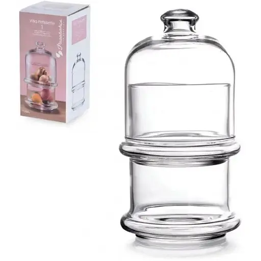 Сервірувальний набір 2-ух ємностей із кришкою-куполом Pasabahce Ville Patisserie 16x9 см