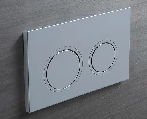 Панель змиву Koer KT-0605-01 220x140x12mm пластикова, кнопка кругла KR5317, Хром - фото 4