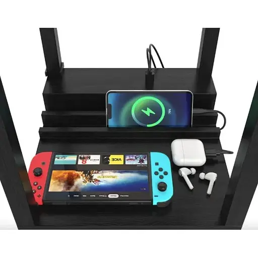 Підлогова лампа Costway Terra торшер 3 в 1 чорний - фото 5