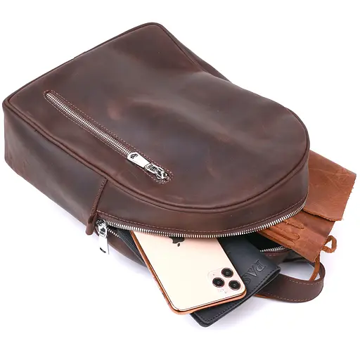 Кожаный женский рюкзак SHVIGEL 21х28х9 см sum0020118 - фото 4