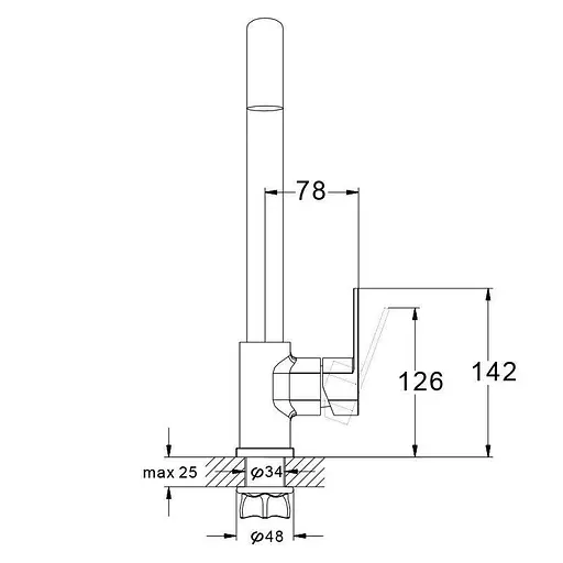 Змішувач для кухні TROYA LAB4-A136 одноважільний 30412 - фото 3