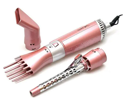 Фен-щітка мультистайлер Gemei GM-4831 7 в 1 для завивки локонів об'єму та укладки волосся з насадками - фото 3