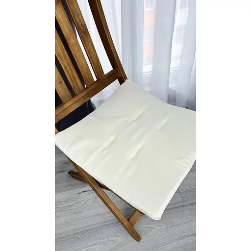 Водоотталкивающая подушка на стул Ваниль однотон (2 шт.) - фото 5