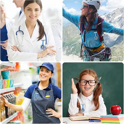 Годинник для медсестер Vicloon Брошка Силіконовий годинник для медсестер із затискачем Кишеньковий годинник для медсестер FOB - фото 5