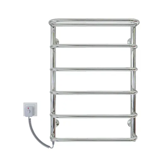 Електрична рушникосушарка Kosser Скоба з полицею 700x500/6 EL рег. ДСп04ЕL, Хром, Ліве - фото 2