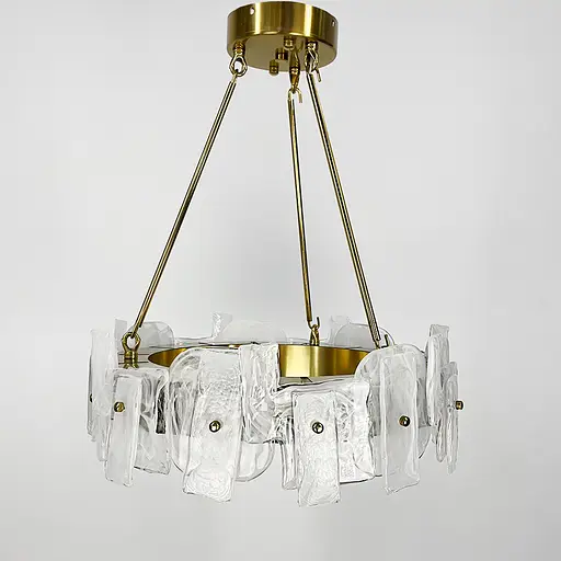 Латунна люстра із декоративними пластинами у двох розмірах Line.F Діаметр 60см - фото 10