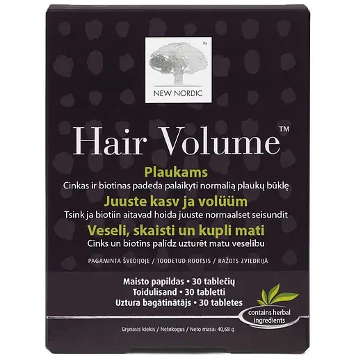 Витамины для волос New Nordic Hair Volume 30 таблеток