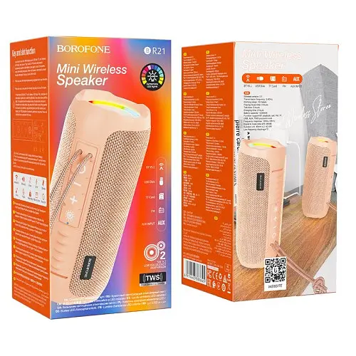 Акустична система Borofone BR21 sports світло рожева - фото 3