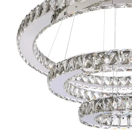 Люстра подвесная Brille хрустальная LED 68W WW+NW+CW CH (BR-967S/3) - фото 4