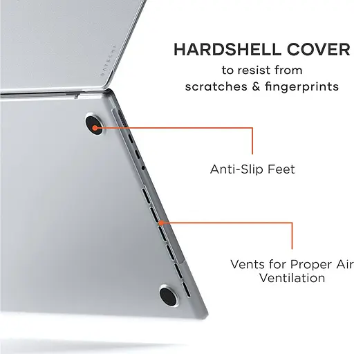 Чохол-накладка Clear Shell для Ale MacBook ro 16.2 (A2485/A2780/A2991/A3403/A3186) Прозорий - фото 2