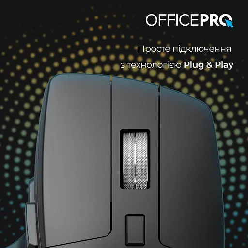 Бездротова миша OfficePro M395B Silent Click Ergonomic Wireless Black (M395B) - фото 6